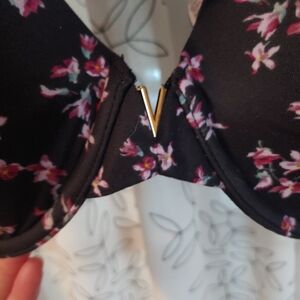 Victoria's Secret Black Floral Bra